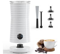 Morpilot Mousseur à lait électrique automatique 4 en 1 - Convient pour la mousse de lait chaude et froide - Blanc