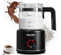 Morpilot Mousseur à Lait Électrique en Verre 6 en 1, Grande Capacité 500ml 600W Milk Frother à Mousse de Lait Chaude et Froide et Lait Chaud, Emulsionneur de Lait Divisé pour Cappuccino Macchiato
