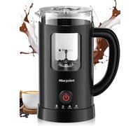 Morpilot Mousseur à lait électrique, Mousseur à lait chaud et froid 4 en 1, 550 W 600 ml, design lait, verre d'affichage, arrêt automatique, facile à nettoyer