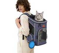 Morpilot Sac à Dos pour Chat et Petit Chien - 7 kg - Pliable - avec Laisse de sécurité intérieure et Coque