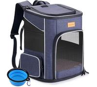 Morpilot Sac à Dos pour Chat et Petit Chien - 7 kg - Pliable - avec Laisse de sécurité intérieure et Coque