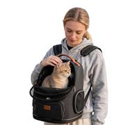 Morpilot Sac Transport 102% Extensible pour Chien avec Peluche Amovible Et Laisse De Sécurité Intérieure Sac à Dos Pliable pour Chat pour Train/Voiture/Voyage