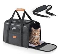 Morpilot Boîte de Transport pour Chats et Chiots jusqu'à 6,8 kg - avec Fermetures éclair de sécurité - Bac Pliable - pour Aller au vétérinaire, Voiture