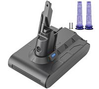 Morpilot V7 Batterie Haute Capacité Compatible avec Dyson V7 SV11 Motorhead Animal Mattress Fluffy Trigger Car+Boat Absolute Aspirateur sans Fil avec 2 Prefiltres, Vis, Tournevis