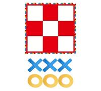 Morpion Geant, Jeu De Lancer De Morpion - Jeu De Pelouse en Tissu Oxford, Géant Et Résistant Aux Intempéries | Conception De Transport Facile, Jeu De Lancer Amusant en Plein Air (Rouge)