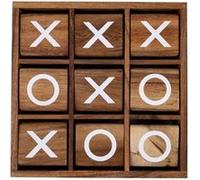 Morpion XL en bois 20,2 cm - tic tac toe à blocs rotatifs - 2 joueurs - Engelhart 350385