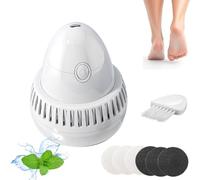 Morrat Foot Grinder, New Electric Foot Grinder with 10 Replace Grinding Head, Portable Wireless Electric Foots Callus Remover with Built-in Vacuum (Grinder+10Replace Head)