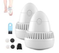Morrat Lot de 2 meuleuses électriques pour callosités avec 2 niveaux de vitesse et 2 têtes de meulage - Outil de pédicure électronique avec adsorption sous vide