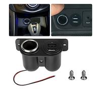 MORREZ Noir Voiture Allume Cigare Auxiliaire USB Double Prise De Courant DC 12V Socket Plug Adaptateur Accessoires De Voiture