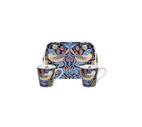 Morris & Co pour Pimpernel Strawberry Thief Tasse et Set Plateau, Bleu