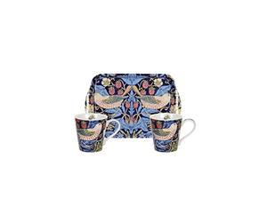 Morris & Co pour Pimpernel Strawberry Thief Tasse et Set Plateau, Bleu