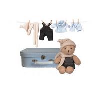 Morris et ses habits dans une valise