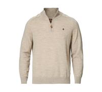 Morris Stockholm - Sand Merino John Zip Sweater - Homme - Pulls - Beige - Taille: M