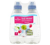Morrisons Eau calme sans sucre ajouté aromatisée à la pomme et à la framboise, 4 x 250 ml