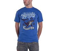 Morrissey T Shirt Never Giving In Whale Logo Nouveau Officiel Homme Bleu Size S