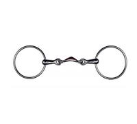 Mors 2 Anneaux 1/4 de lune pour cheval Feeling Argenté 135 mm