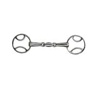 Mors 2 anneaux à passes pour cheval Feeling Anatomic Argenté 125 mm