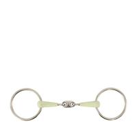 Mors 2 anneaux double BR Equitationisure pour cheval BR Equitation Apple Mouth 14mm Vert 11,5 cm