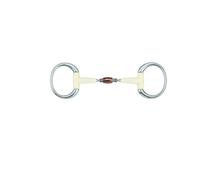 Mors 2 anneaux double pour cheval Soyo Argenté 125 cm