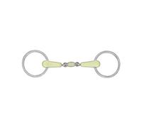 Mors 2 anneaux pour cheval à canon double brisure Horze Chantilly Argenté 13,5 cm