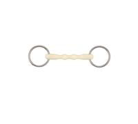 Mors 2 anneaux pour cheval amovible droit Soyo Happy mouth "mullen" Blanc 125 mm