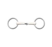 Mors 2 anneaux pour cheval brisés Happy Mouth Blanc 14,5 cm