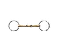Mors 2 anneaux pour cheval brisure double massif Waldhausen Cupris Argenté 14,5 cm