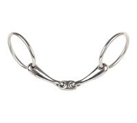 Mors 2 anneaux pour cheval double brisure Harry's Horse 14 mm Argenté 14 cm