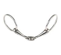 Mors 2 anneaux pour cheval double brisure Harry's Horse 16 mm Argenté 12 cm