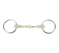 Mors 2 anneaux pour cheval double brisure Harry's Horse Apple 18 mm Argenté 13,5 cm