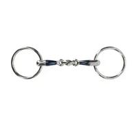 Mors 2 anneaux pour cheval double brisures anatomique QHP Gris 9,5 cm