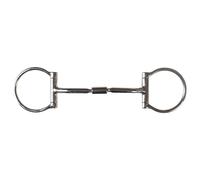 Mors 2 anneaux pour cheval double joint avec rouleau HORKA Argenté 12,5 cm