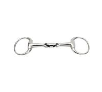 Mors 2 anneaux pour cheval double joint inox HORKA Argenté 10,5 cm