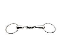 Mors 2 anneaux pour cheval double joint inox HORKA Argenté 10,5 cm