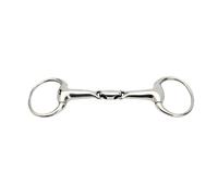 Mors 2 anneaux pour cheval double joint inox HORKA Argenté 12,5 cm