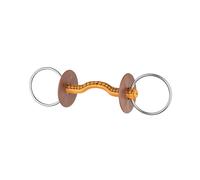 Mors 2 anneaux pour cheval doux Beris Argenté 130 mm