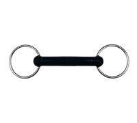 Mors 2 anneaux pour cheval droit avec caoutchouc Feeling Argenté 125 mm