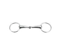 Mors 2 anneaux pour cheval embouchure coulissante Feeling Argenté 135 mm