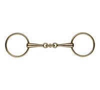 Mors 2 anneaux pour cheval Feeling Anatomic Doré 145 mm