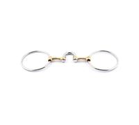 Mors 2 anneaux pour cheval grand passage de langue Jump'In Doré 125 mm