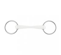 Mors 2 anneaux pour cheval Nathe Blanc 120 mm