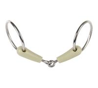 Mors 2 anneaux pour cheval simple brisure Harry's Horse Apple Argenté 12,5 cm