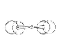 Mors 2 anneaux pour cheval simple fente Sprenger Basic Argenté 145 mm