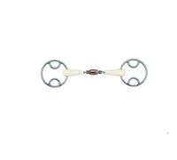 Mors 2 anneaux pour cheval Soyo Noir 125 mm