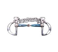 Mors 2 anneaux pour cheval Trust Sweet Iron Kimblewick Locked 16 Bleu 13,5 cm