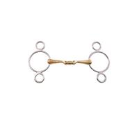 Mors 2 anneaux pour cheval Umbria Equitazione Pessoa 3 Argenté 13,5 cm
