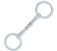 Mors 2 anneaux simple brisure pour cheval Stübben Argenté 14,5 cm