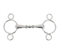 Mors 3 anneaux pour cheval réglable Feeling Anatomic Argenté 135 mm
