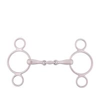 Mors 3 anneaux pour cheval réglable simple brisure inox BR Equitation Bronze 11,5 cm