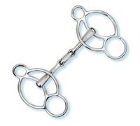 Mors 3-anneaux pour cheval Stübben Easy Control Argenté 13,5 cm